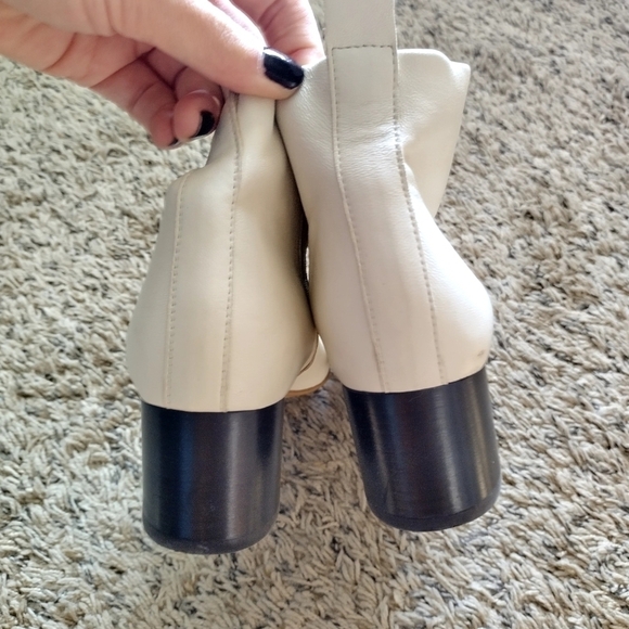Everlane the day boot butter soft white leather side zip ankle boots sz 8,5 - Picture 9 of 10